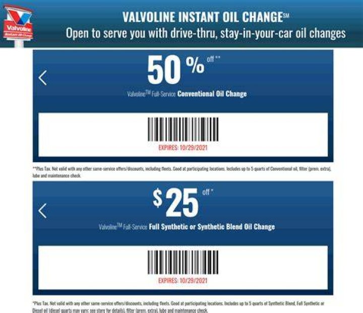 50 Coupon Valvoline: Save Big on Premium Oil Changes and Auto Services