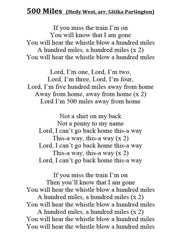 And I Walk 500 Miles Lyrics: A Journey Through Music and Meaning