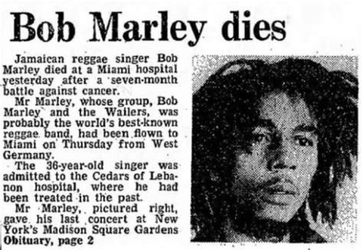 Bob Marley Died Date: The Legacy of a Reggae Icon