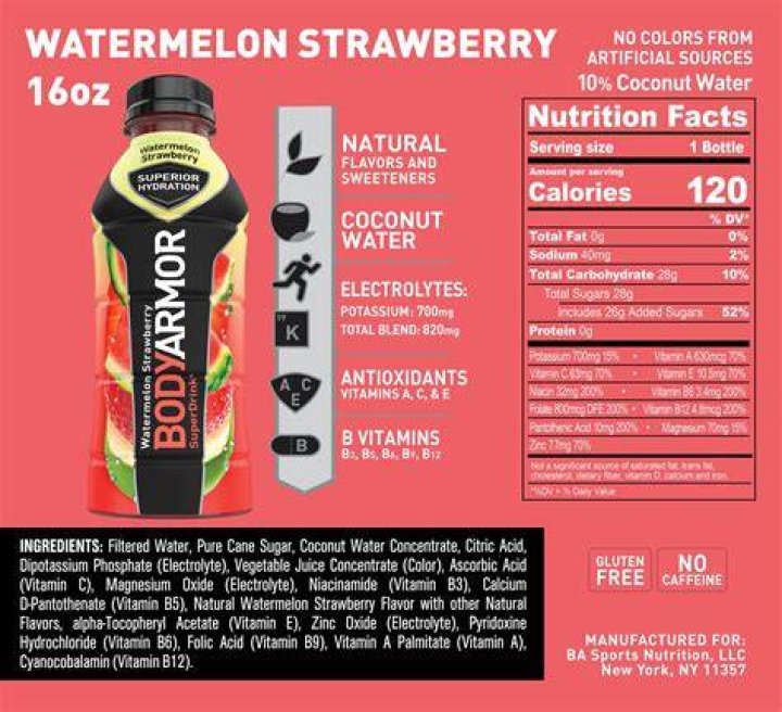Body Armor Drink Nutrition Label: The Ultimate Guide to Staying Hydrated and Healthy