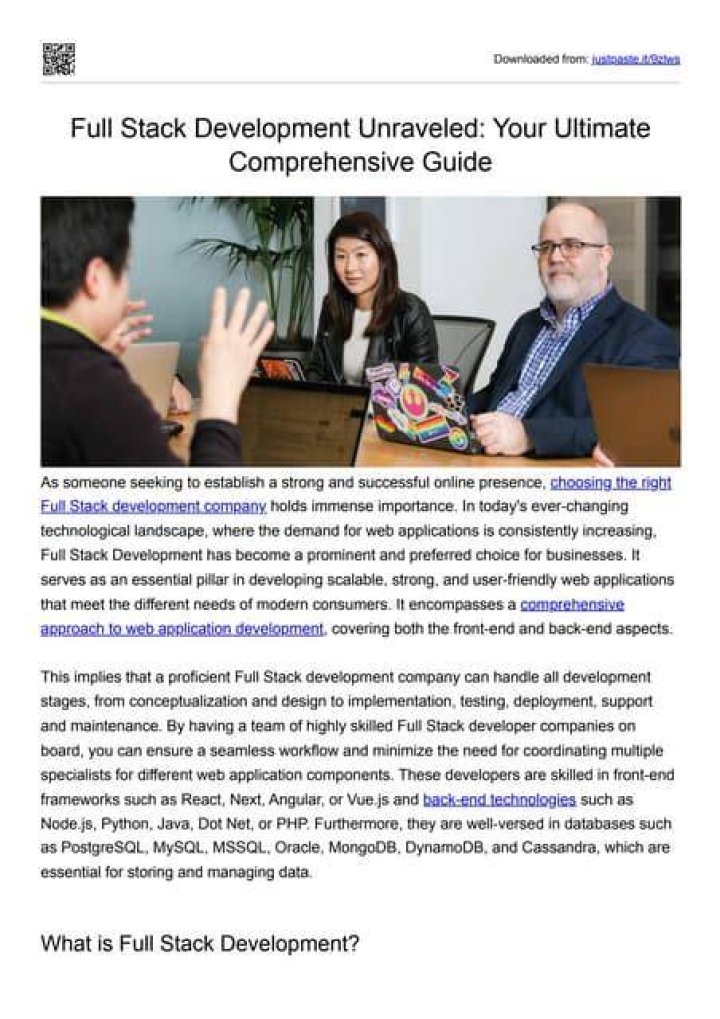Comprehensive Guide to Full-Stack Development: Your Ultimate Learning Companion