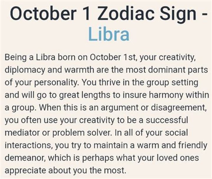 Discover the Mystical Traits of October 1 Zodiac Sign