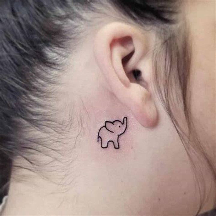 Elephant Tattoo Behind the Ear: A Symbol of Strength, Wisdom, and Individuality