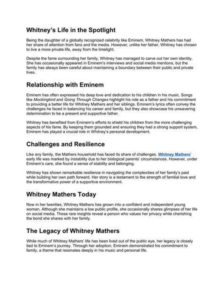 Eminem Whitney: Exploring the Connection, Legacy, and Influence