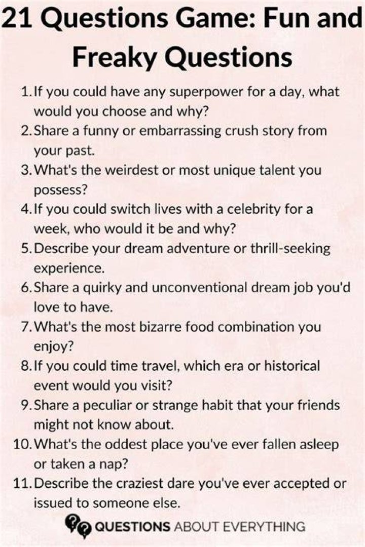 Freaky 21 Questions Game: Unlock the Secrets and Thrills