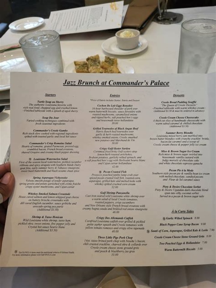 New Orleans Commanders Palace Menu: A Gourmet Experience