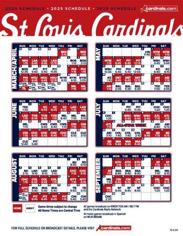 St. Louis Cardinals Schedule 2024: A Comprehensive Guide for Fans
