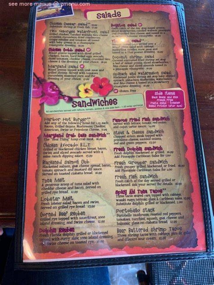 Two Georges Boynton Beach Menu: A Culinary Experience You Won't Forget