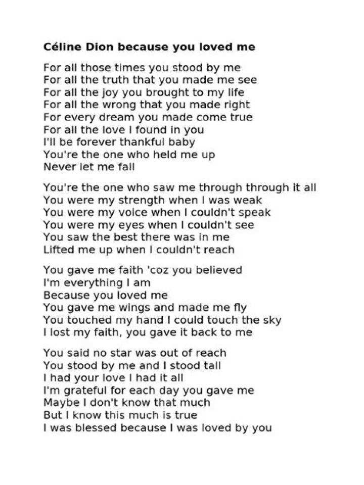 You Loved Me Celine Dion Lyrics: A Journey Through Love and Melody